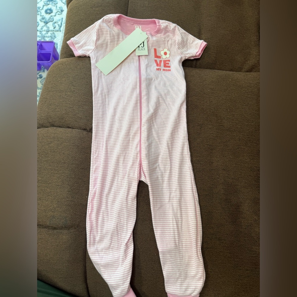 Pink Striped Kids One Piece PJ’s